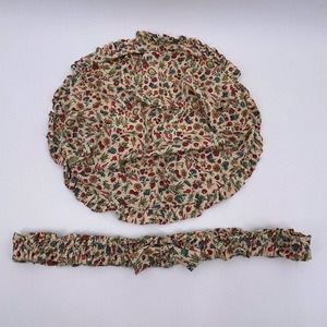 Vegetable Pattern Fabric Liner and Wrap for Peterboro Basket Square Serving Tray